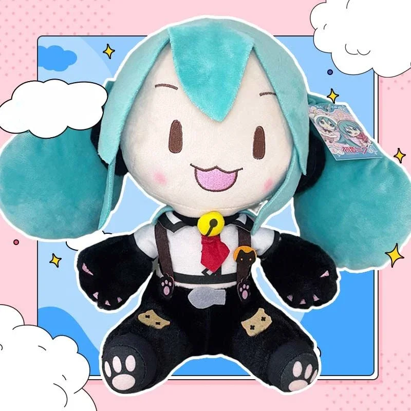 Hatsune Miku Plush Doll Soft Skin-friendly Anime Cute Cartoon Cotton Doll Changeable Clothes Kawaii Girl Heart Holiday Gift