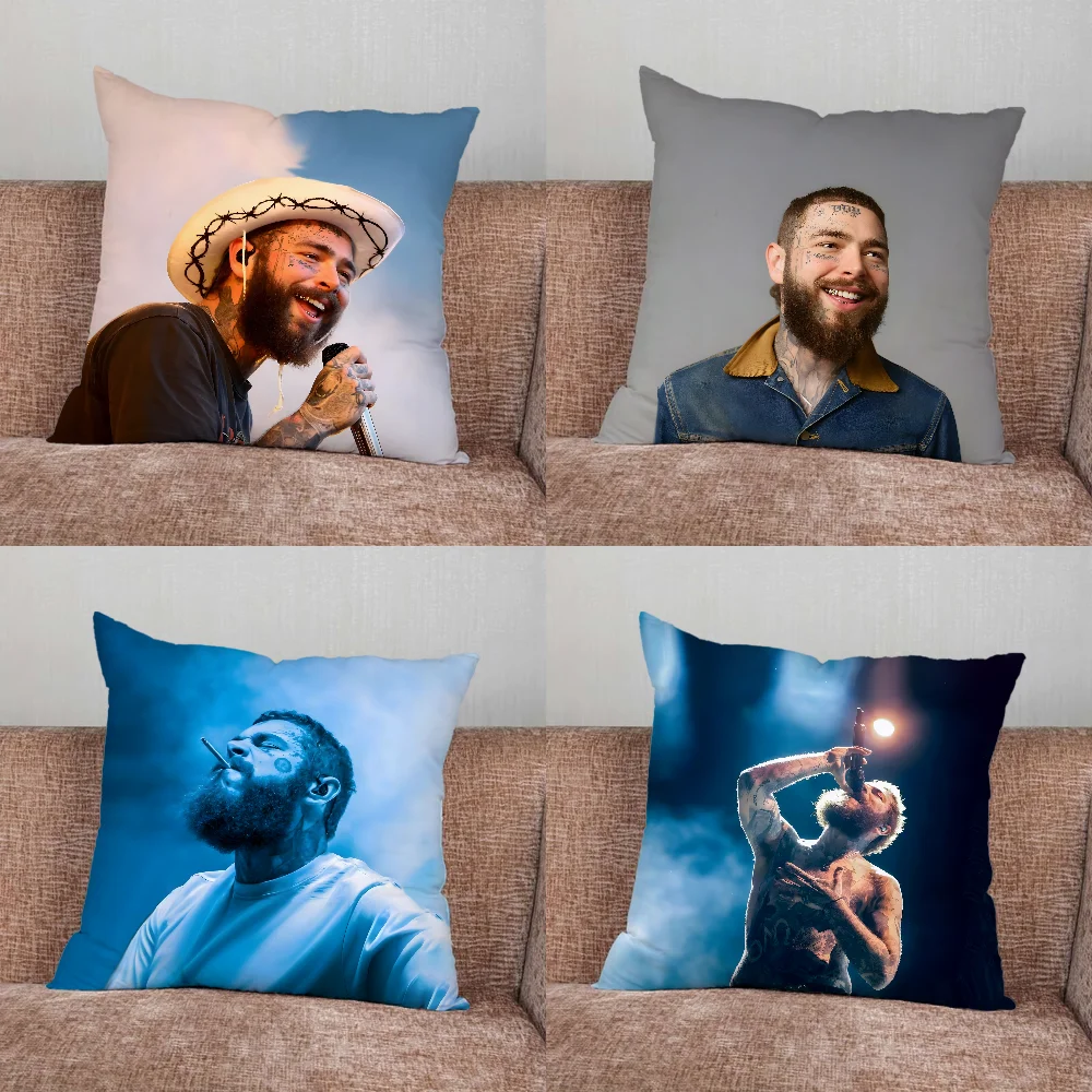 

Rapper Post M-Malone Pillow Case For Home Bedroom Car Office Decoration Living Room Sofa Cushion Cover Suitable