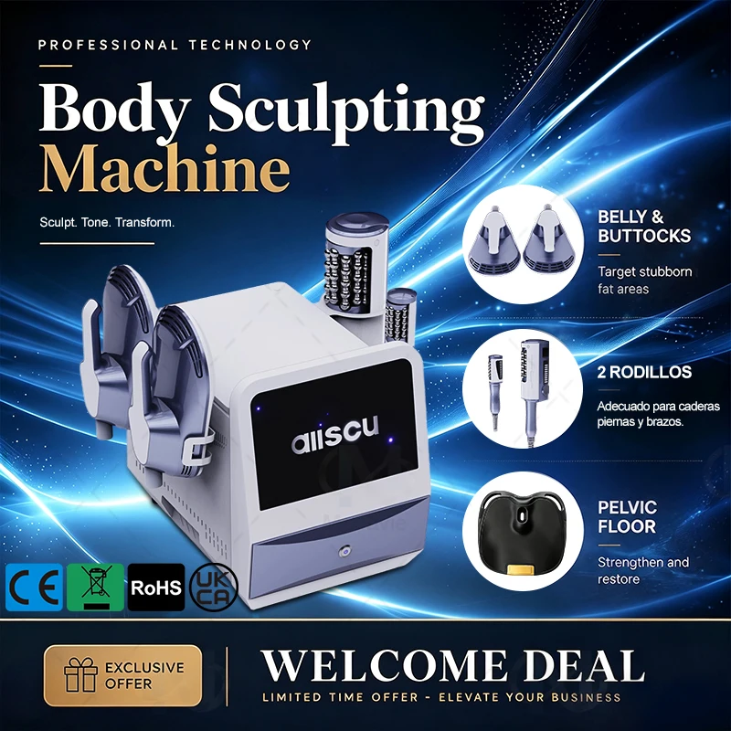 Safety EMS Body Shaping Machine 6500W Electromagnetic Slimming Stimulation Fat Removal Muscle Building Portable Home BeautyTool