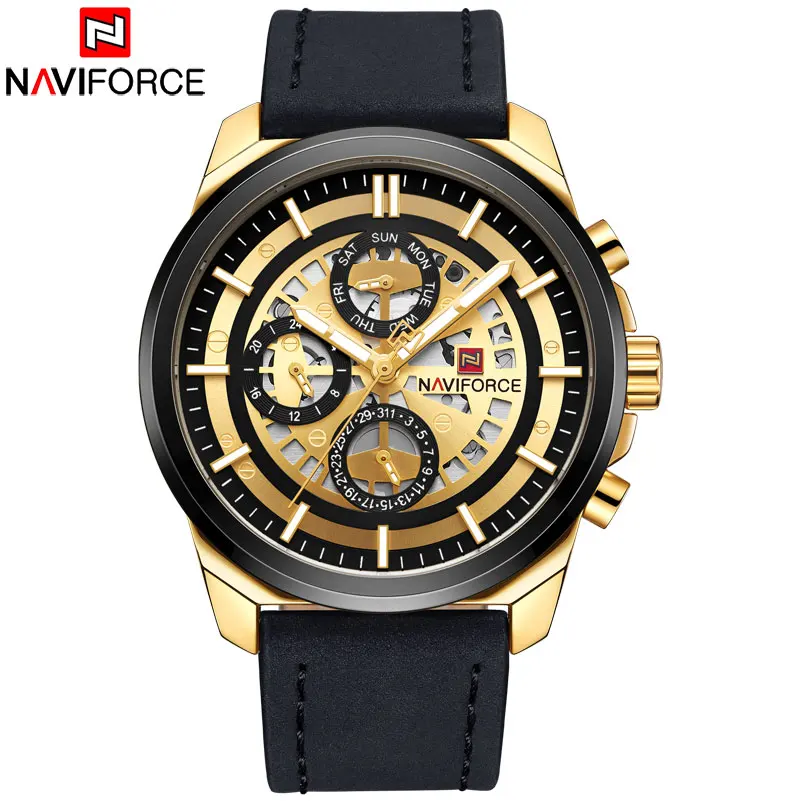 

NAVIFORCE 9129 famous brand strainless steel college watches Latest hot sale ebay watches Sport Watches Men's Clock