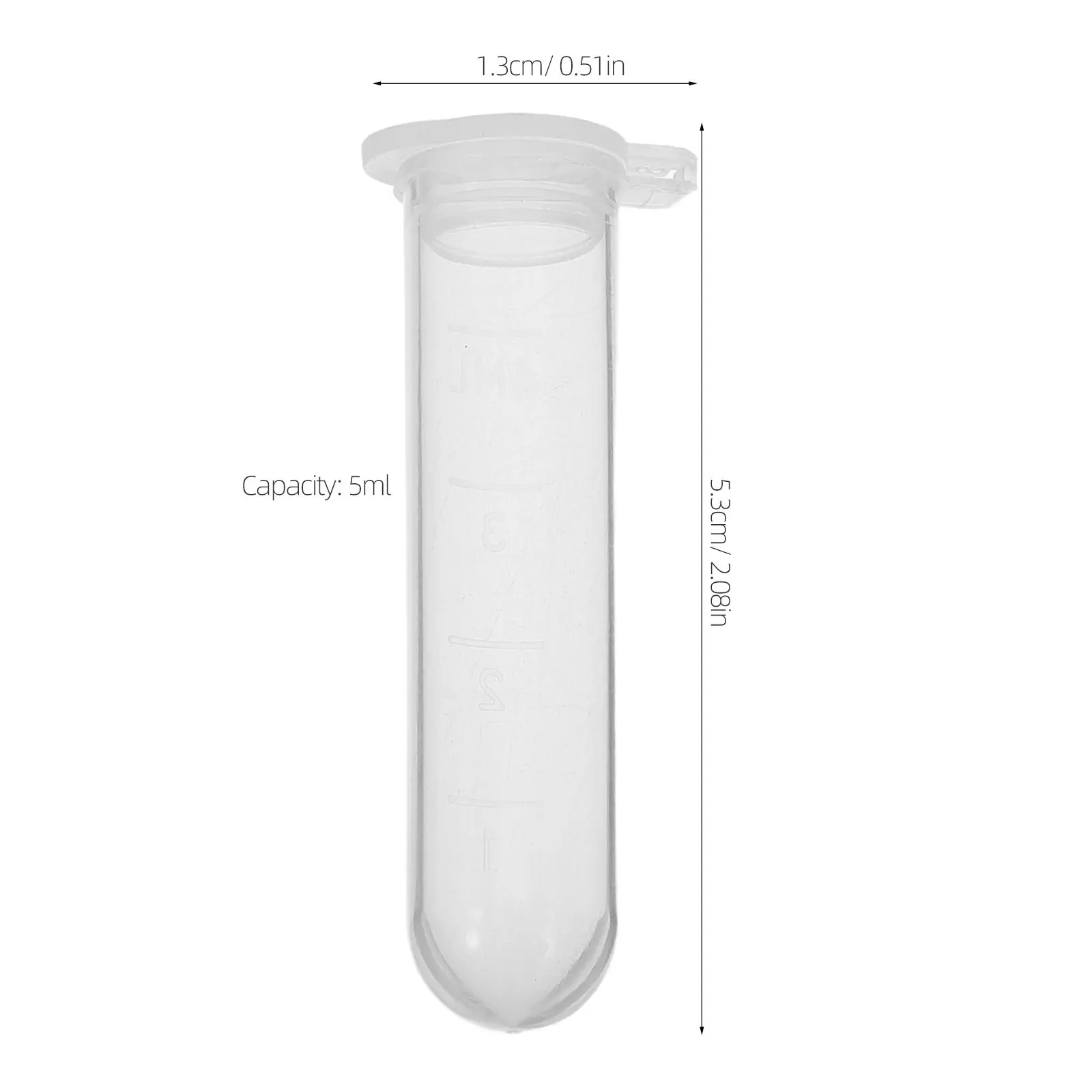 300Pcs Plastic Centrifuge Tubes 5Ml Clear Snap Cover Laboratory Storage Tubes with Graduation Markings Sample Test Vials for Lab