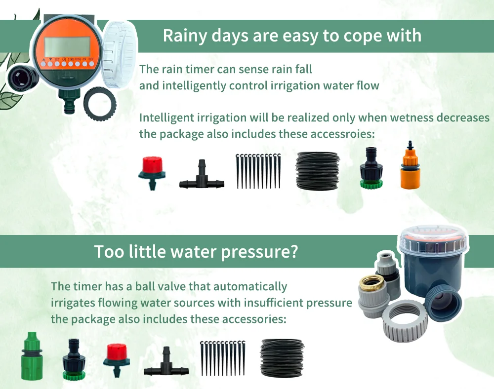 OASIS 50M-5M DIY Tropfbewässerungssystem Automatische Bewässerung Gartenschlauch Micro Drip Bewässerungssets mit verstellbaren Tropfern – Detail 8