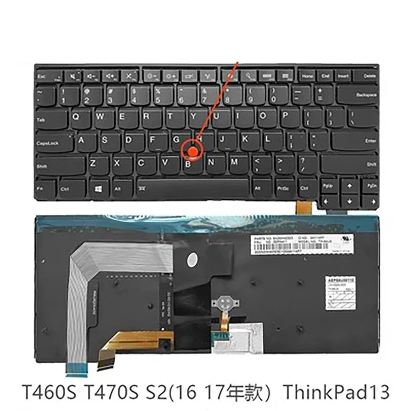 New Keyboard with backlit for LENOVO Tthinkpad 13 T460s T470s S2 2016 2017