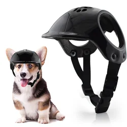 Outdoor Riding Puppy Dog Motorcycle Helmet with Ear Holes EPS and Thick Sponge Pet Safety Cap for Small Medium Dogs Accessories