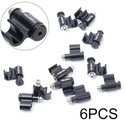 Hydraulic Hose Holders Brake 6pcs Aluminum Alloy Bike Bicycle Black Cable Line Clamps Components Cycling Guide