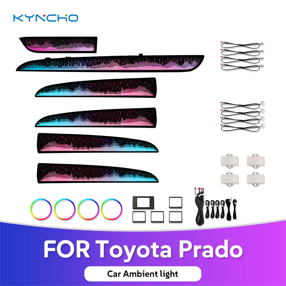 For Toyota Prado 2004 2009 LED Car Ambient Light Symphony Color Changing Led Interior Car Light Automotive Ambient Lighting