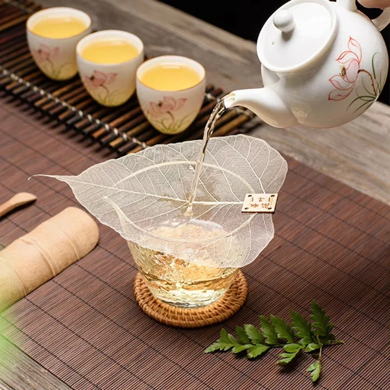 1/2pcs Tea ceremony accessories, original leaves, bookmarks, leaf shapes, tea filters, bodhi funnels, kung fu tea strainers