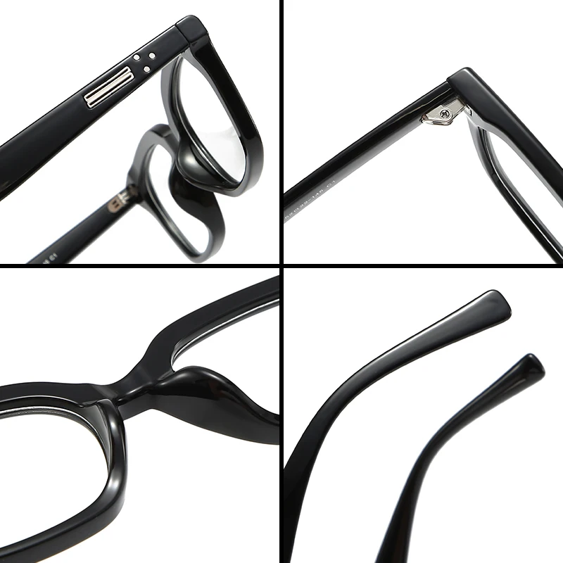 BEAU FIVE 2025 نظارات طبية مخصصة نظارات متعددة البؤر التقدمية للنساء والرجال إطار هجين مربع مستدير على شكل عين القطة 1232