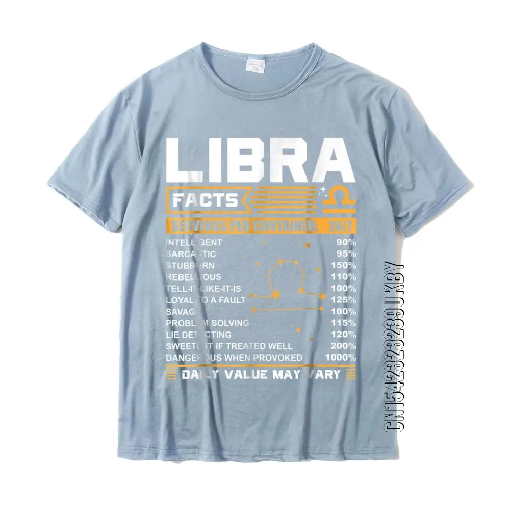 Libra Birthday Gifts Libra Facts Funny T-Shirt Casual Cotton Young Tees Normal Designer Tshirts