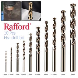 10Pcs HSS balt Drill Bit Drill Bit Round Shank Gun Drill Bit For Wood Metal Stainless Steel Iron Drilling Hole Cutte Tools