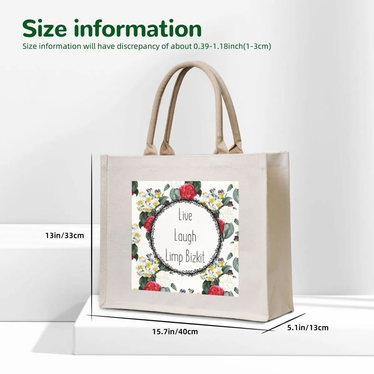Live Laugh Limp Bizkit Tote Bag the tote bag Lady bag Canvas tote men