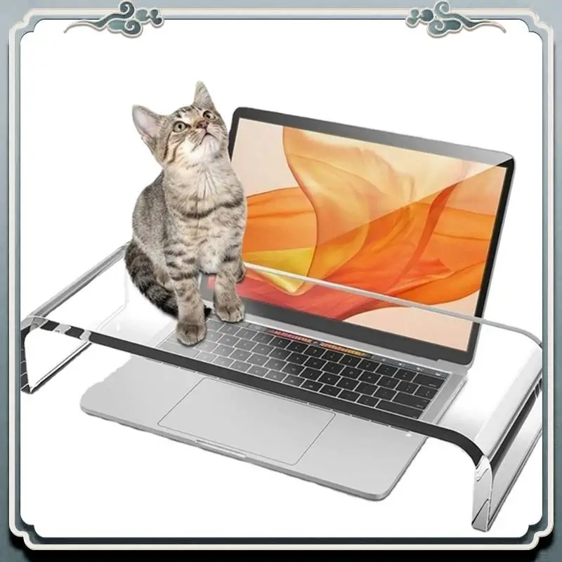 Computer Monitor Heightening Rack Acrylic U-Shaped Display Rack Desk Rack Laptop Rack For Office Home Desktop Transparent