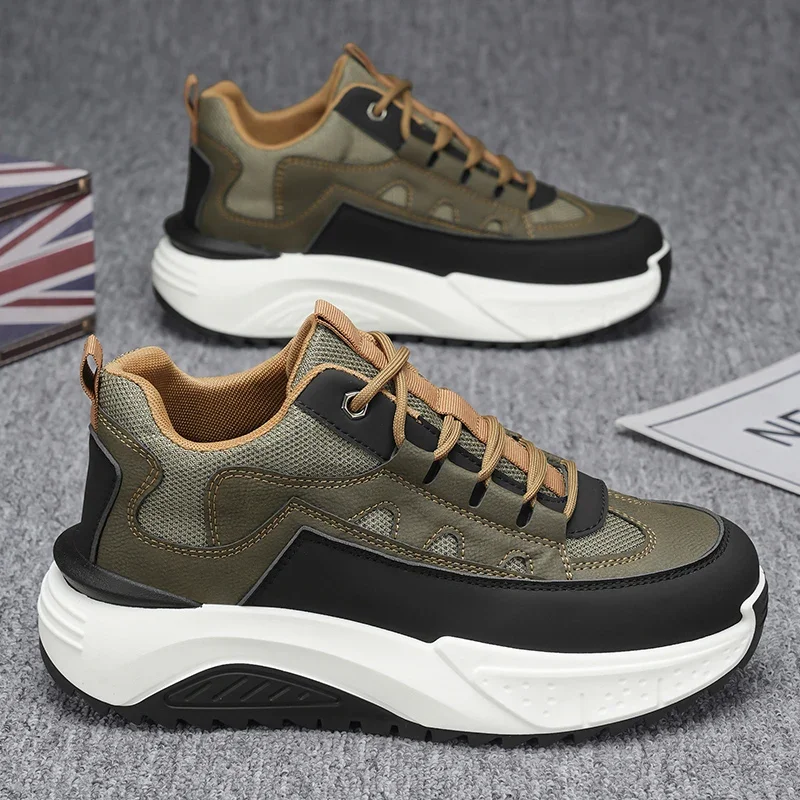 New four-season men's casual shoes, color-blocked outdoor workwear sports shoes, comfortable, breathable and non-slip