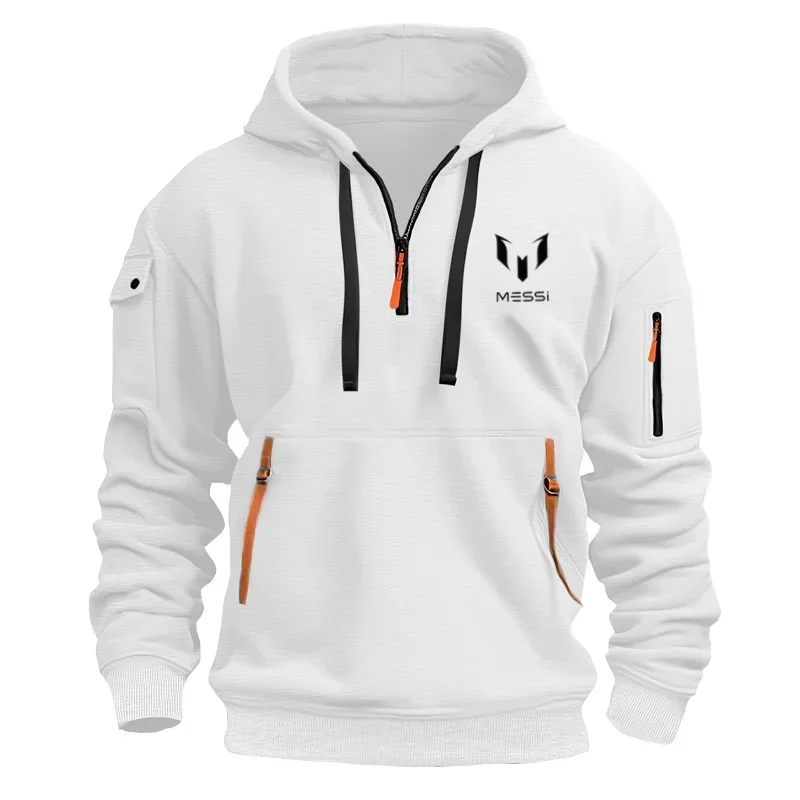 

Men's casual hooded collar drawstring hoodie, sweatshirt long-sleeved shirt for outdoor and street use, solid-color lightweight