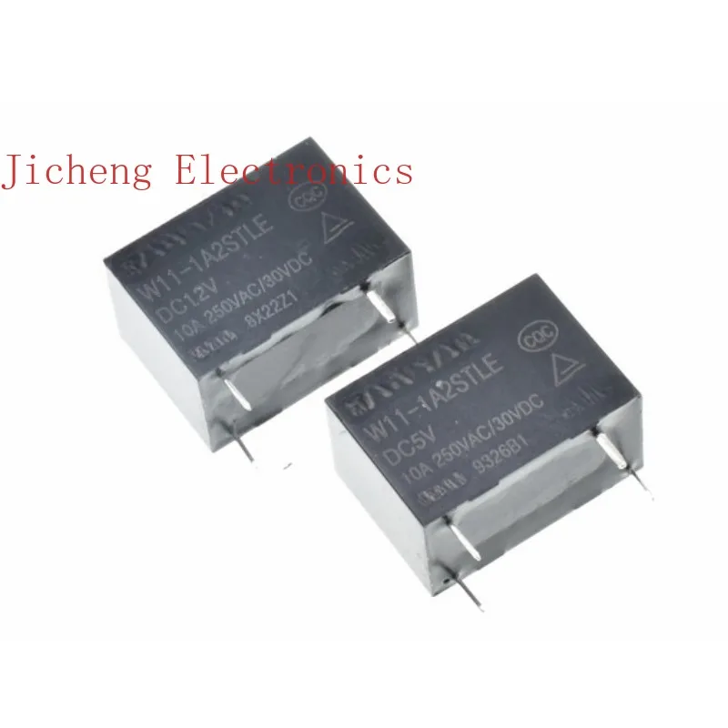 

10PCS W11-1A2STE-DC5V 12V 24V for hf32FA-G4 pin small relay 30vdc 10A