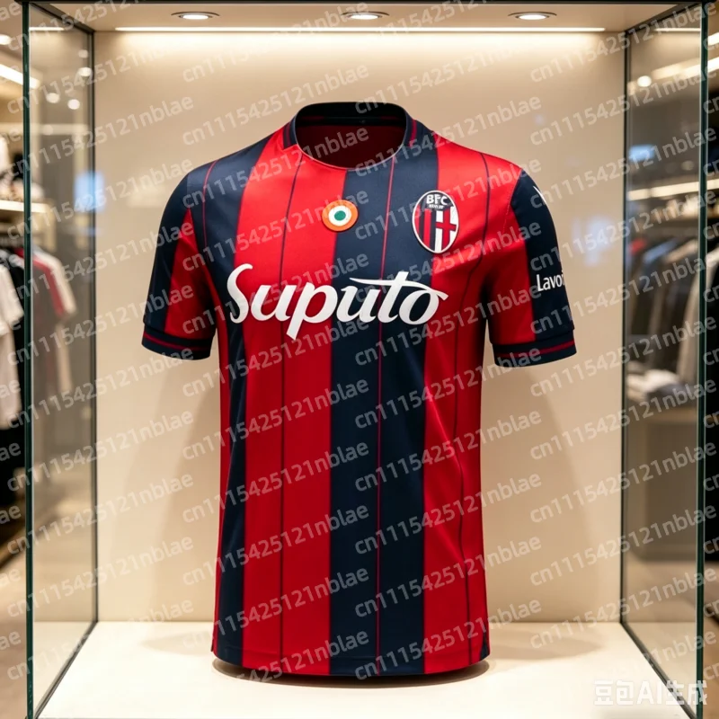 26 New Serie A Bologna Football Club Team Uniforms 3D Printed Shirt Men's and Women's General-purpose Sports Top Family Kids Tee