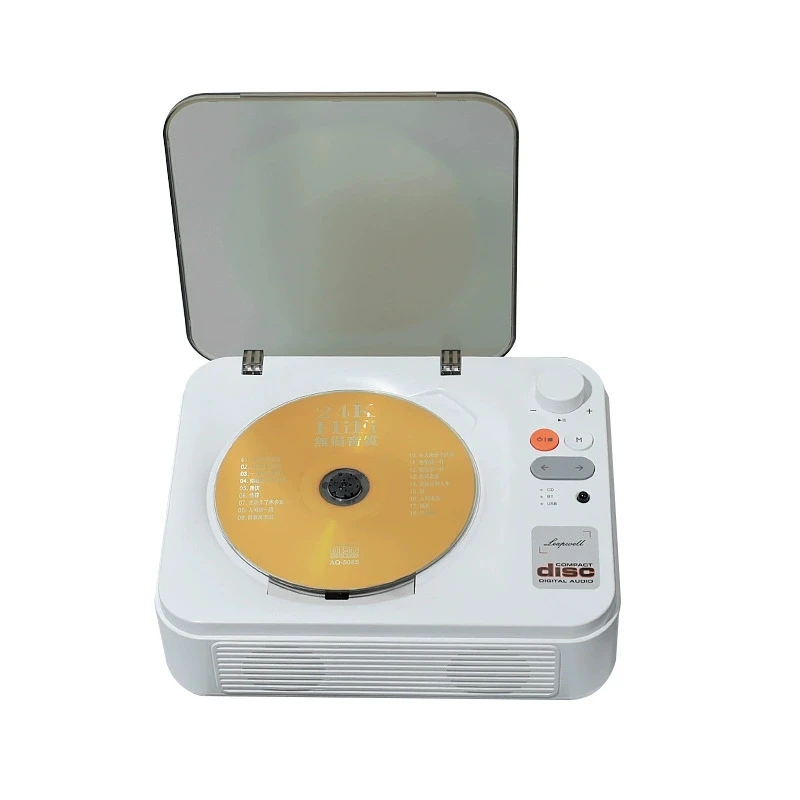 

Портативный CD-плеер с двусторонним Bluetooth 5.1, Hi-Fi звуком, поддержкой различных форматов CD/CD-R/CD-RW/MP3/WMA и воспроизведением через USB