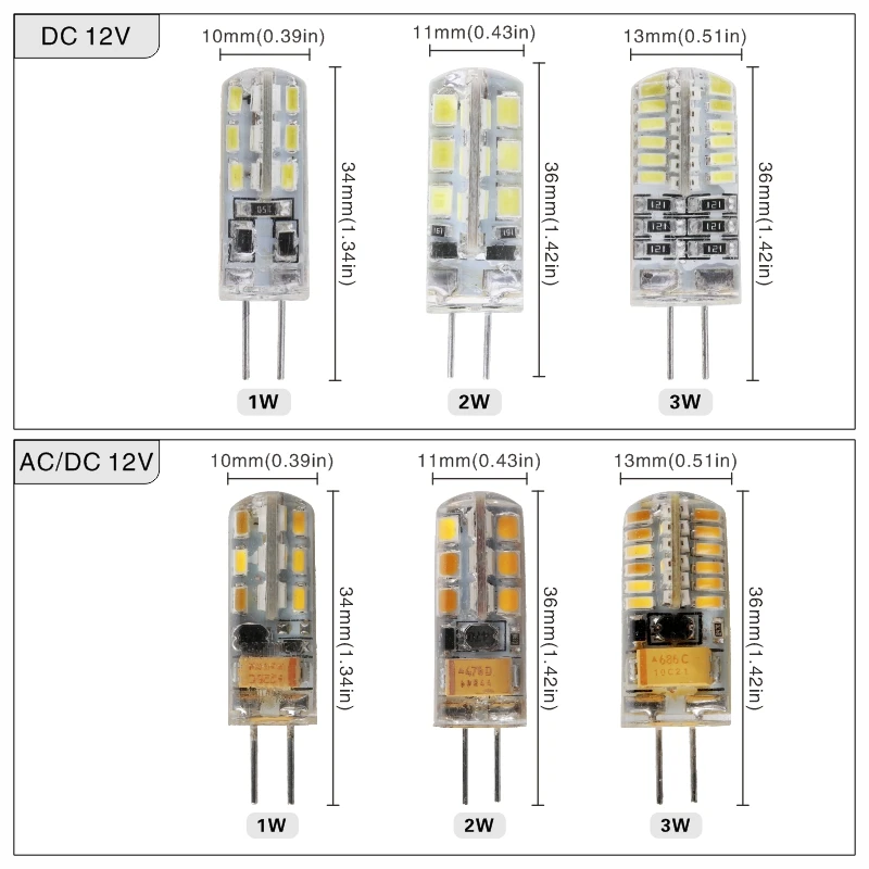 10pcs LED Bulb G4 G9 12V 220V AC DC 1w 2w 3w 4w 5w 6w Replace 40w 60w Halogen Lamp Light 360 Beam Angle Chandelier LED Lighting