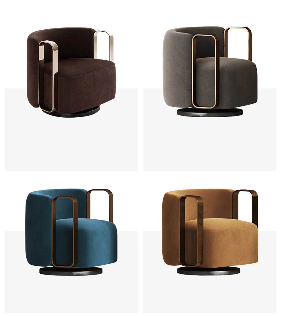 Moderne Wohnmöbel Wohnzimmer Sofa Stuhl Luxus Einzel Leder Arm Drehstuhl Möbel Freizeit Stuhl