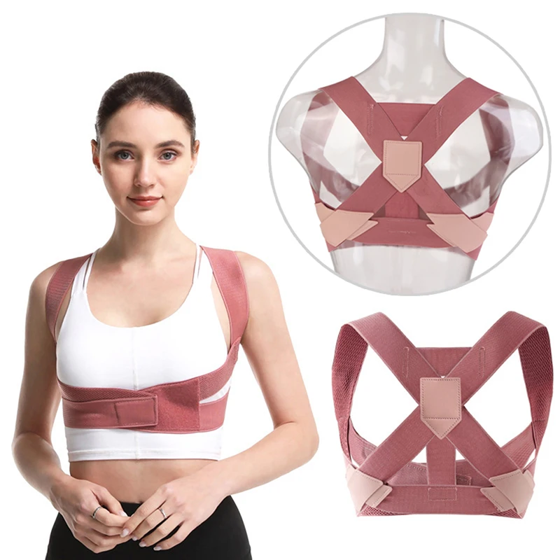 Cintura di supporto per la schiena elastica regolabile correttore posturale per il torace uomo donna Body Shaper corsetto correttore invisibile per