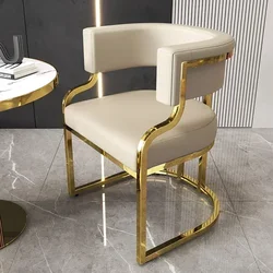 Hotel Makeup Chair Metal Floor Aesthetic Nordic Garden Chairs Reading Dining Room Furniture