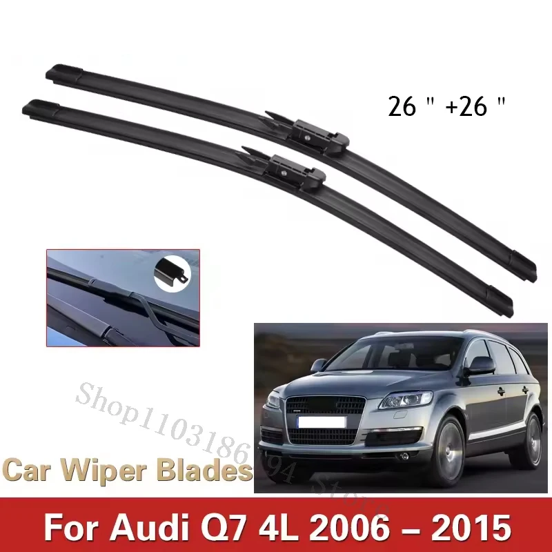 

Wiper Front Wiper Blades Set For Audi Q7 4L 2006-2015 Windshield Windscreen Window Brushes Cutter Accessories 26"26"