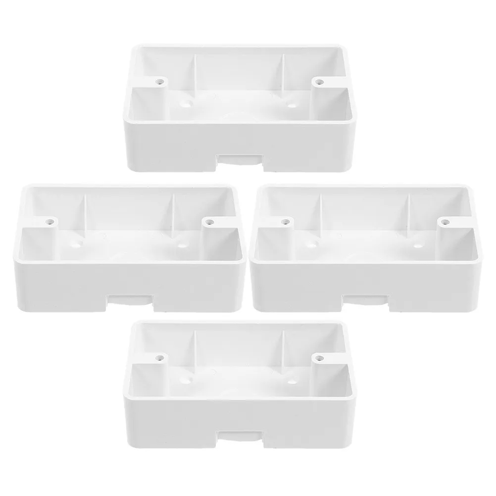 

Комплект из 4 пластиковых влагозащищенных коробок для электрических розеток, настенный, для поверхностного монтажа, с защитой от влаги, 2-местный, для коммутационных и настенных выключателей/розеток