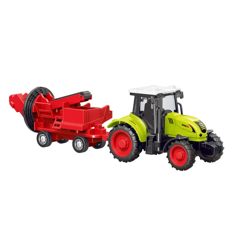 Mini Inertial Tractor Model Harvester Transporter Boy Toy Set Kids Toy Simulation Farmer Car Model Gift for Children