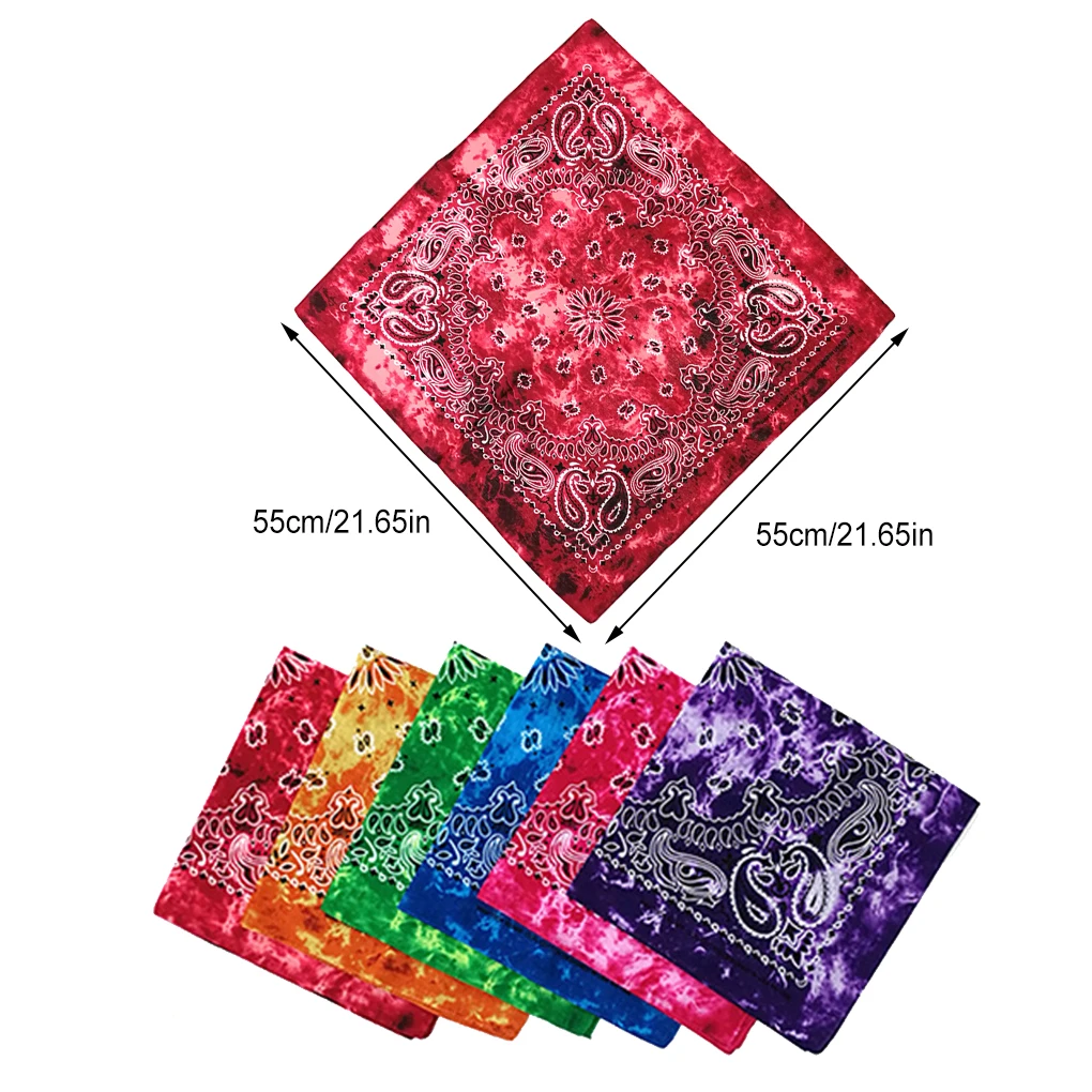 Small Kerchief Accessories Head Wrap Scarf Breathable Pure DIY Crafting Cashew Hip-hop Bandanas Travel Sports Use