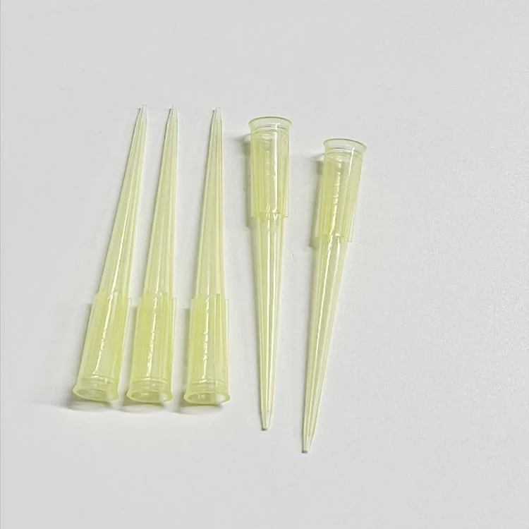 200ul Laboratory Yellow Plastic Transfer Micropipette Tips Without Filter