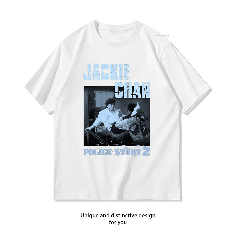 Jackie Chan Police Story 2 T-Shirt für Damen und Herren, lässig, Baumwolle, Grafik-T-Shirts, Oberteile für Erwachsene, kurzärmelig, atmungsaktiv