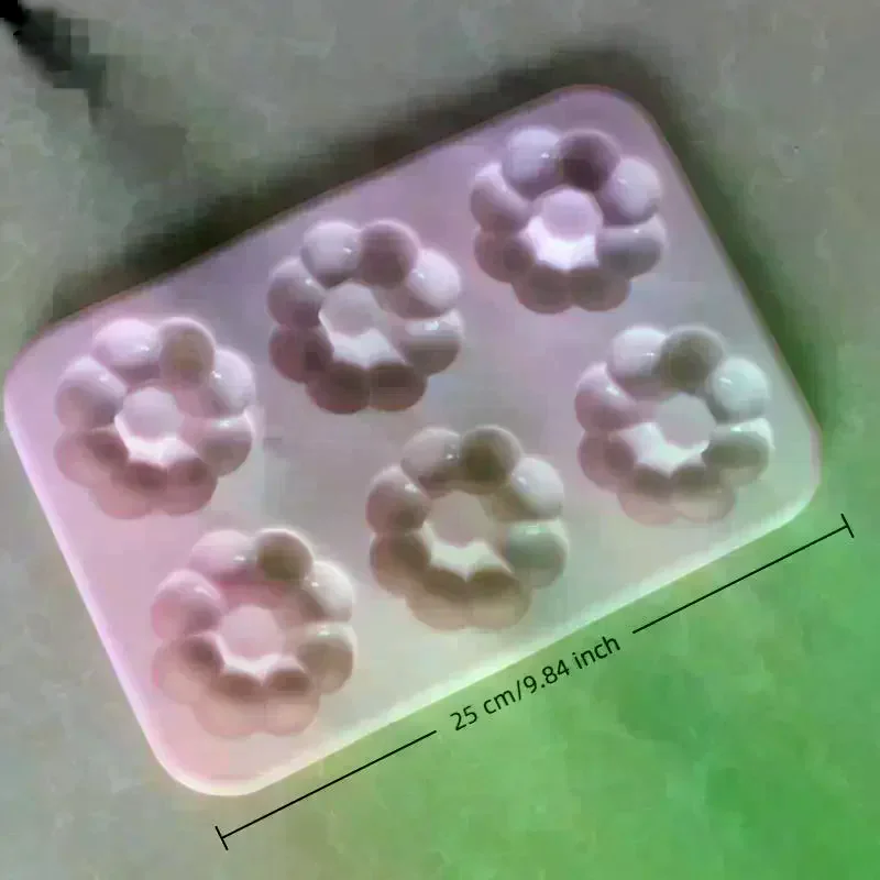Donut Mold Silicone - Bloemvormige Siliconen Donut Schimmel 3D Fondant