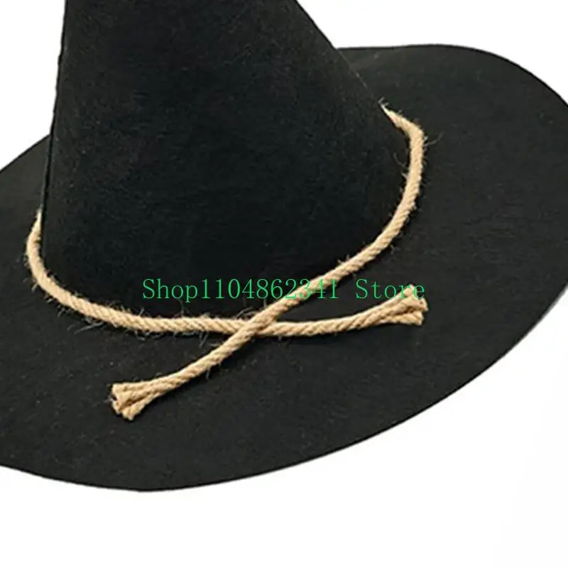 652F Witch Hat for Halloween Cosplay Party Makeup and Daily Use Wizard Hat for Adult