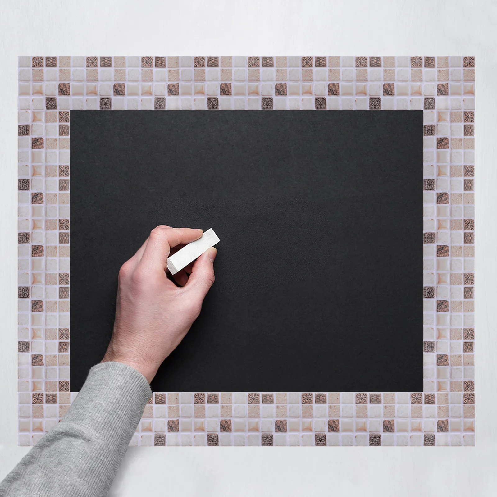 

2pcs 2 Rolls Self-Adhesive Checked Border Wall Sticker Pvc Chalkboard Decal For Classroom Bulletin Board Display School Office