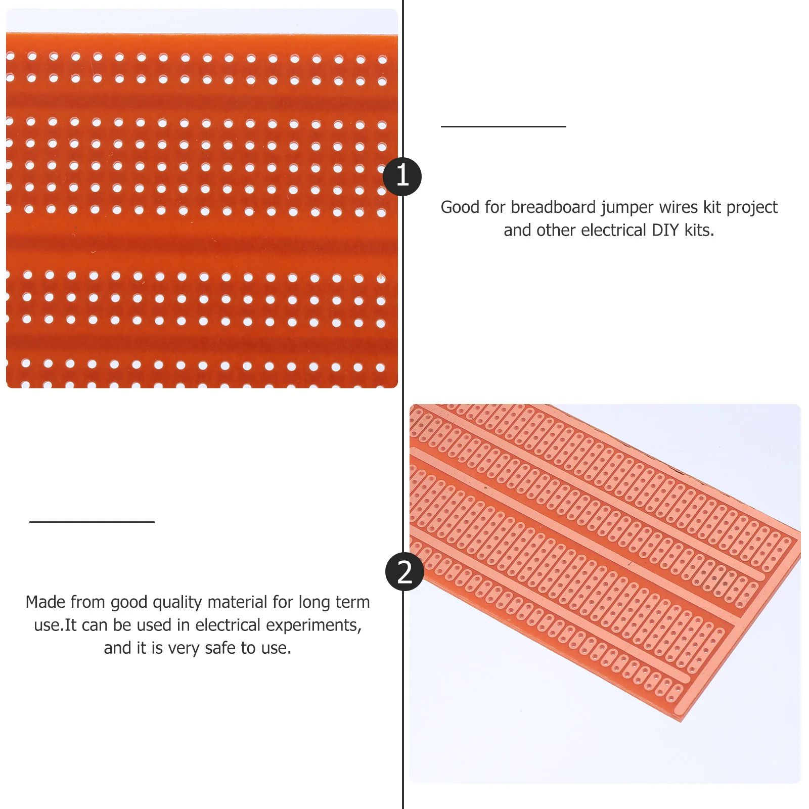 

12pcs Circuit Board Universal Plate Electrical Experiment Lasting Breadboard Jumper Wires for Educational