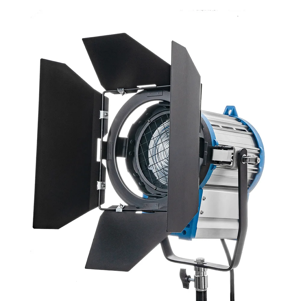 Fresnel-Lampe de Studio en Tungstène avec Ampoule et Gradateur, Projecteur à Haute Éclairance pour Photographie Vidéo, 1000W, 2000W