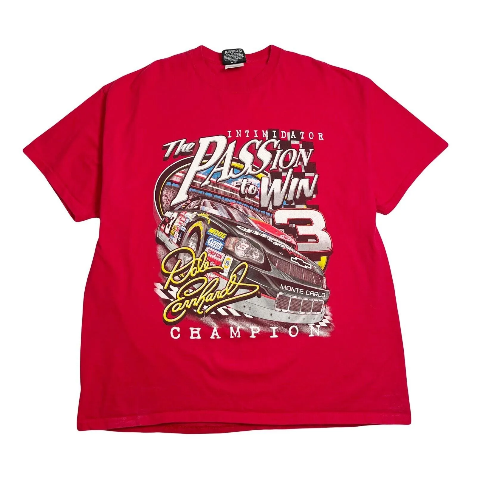 DALE EARNHARDT Passion To Win INTIMIDATOR Red CHASE Authentic T-Shirt NEW SEALED