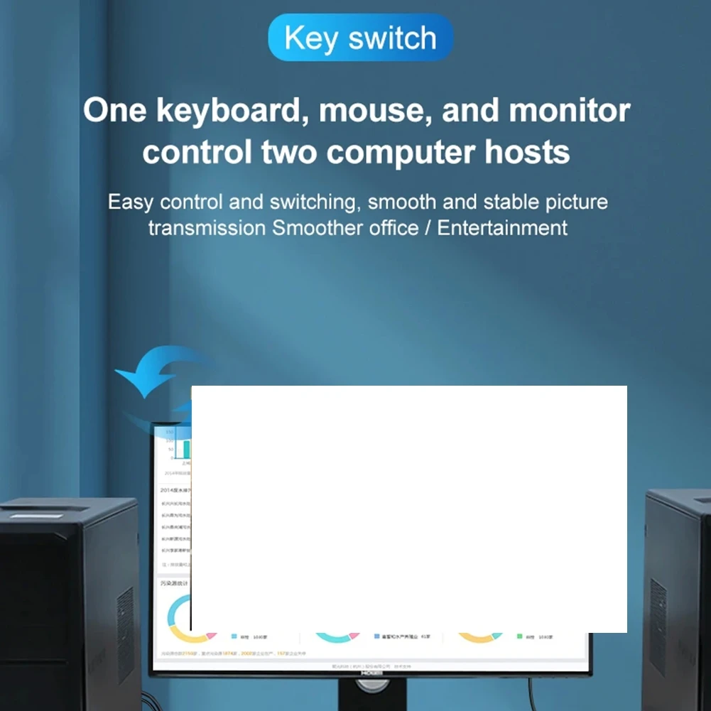 AT87-USB 2.0 KVM Mouse Switcher Keyboard VGA Splitter Box Sharing Switch USB KVM Switch 2 Port VGA SVGA Switch Box