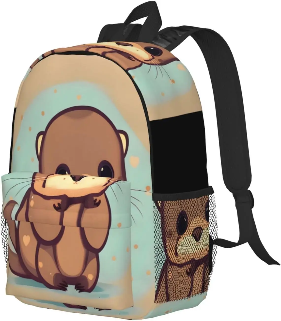 Cute Otter Print Versatile Adult Backpack for Work Hiking Waterproof Backpack Laptop Compartment