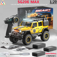 New ZLL SG206 MAX MAX / PRO 1:20 High Speed Drift Racing Brushless Motor 4WD Remote Control Off Road Car Toys For Kids Gift