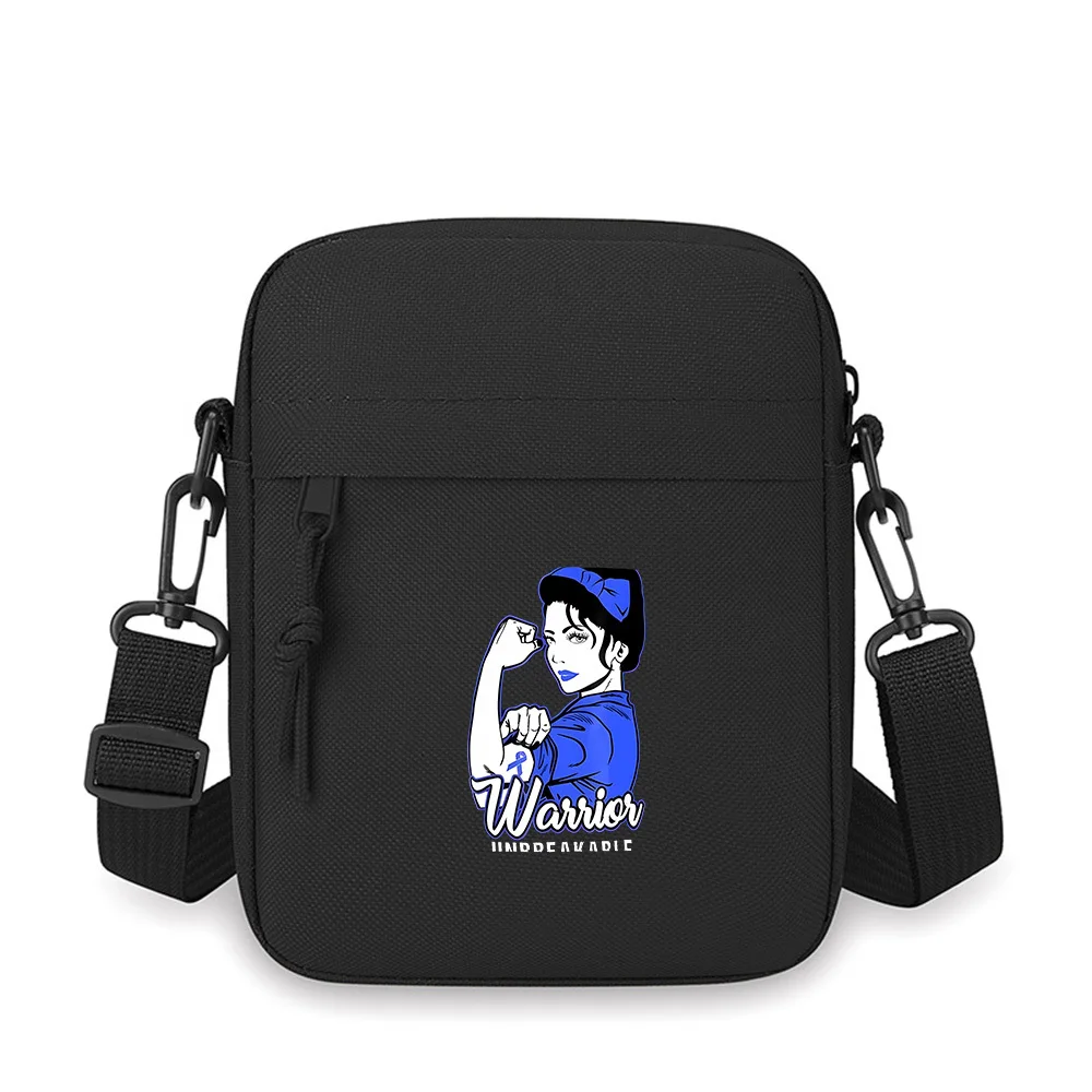 

Woman flexes arm bow ribbon word Men Crossbody Bag Single Shoulder Women Cartoon Anime Film Printing Design Unisex