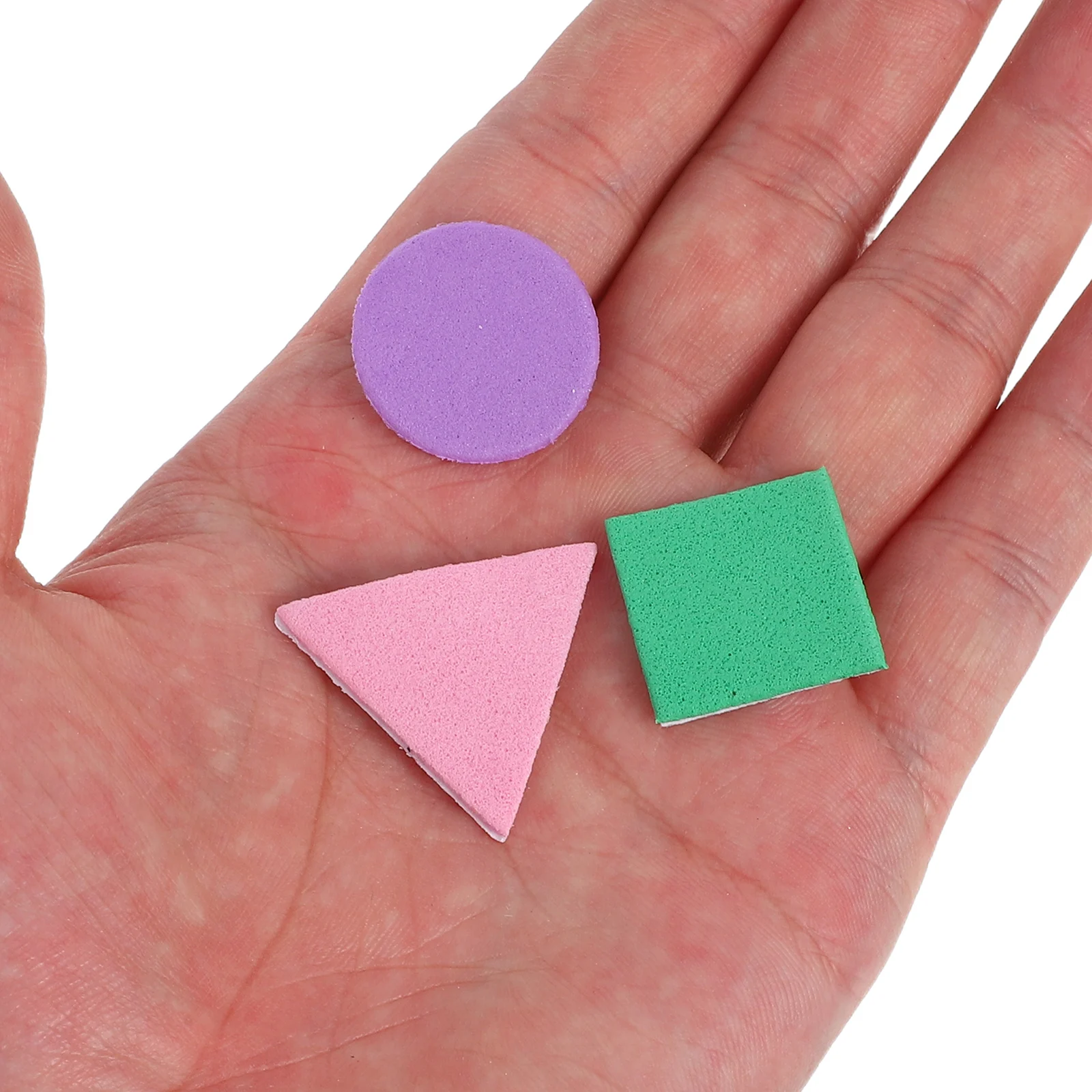 960 قطعة من ملصقات على شكل إسفنجية للكتل الهندسية الملونة ذاتية اللصق لوازم وتعلم الحرف اليدوية في مرحلة ما قبل المدرسة
