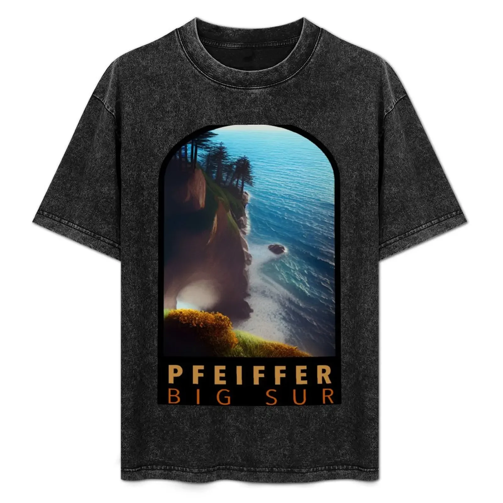 

Awesome design for Julia Pfeiffer Big Sur T-Shirt vintage t shirts blue archive Luxury man graphic shirts t shirt for men