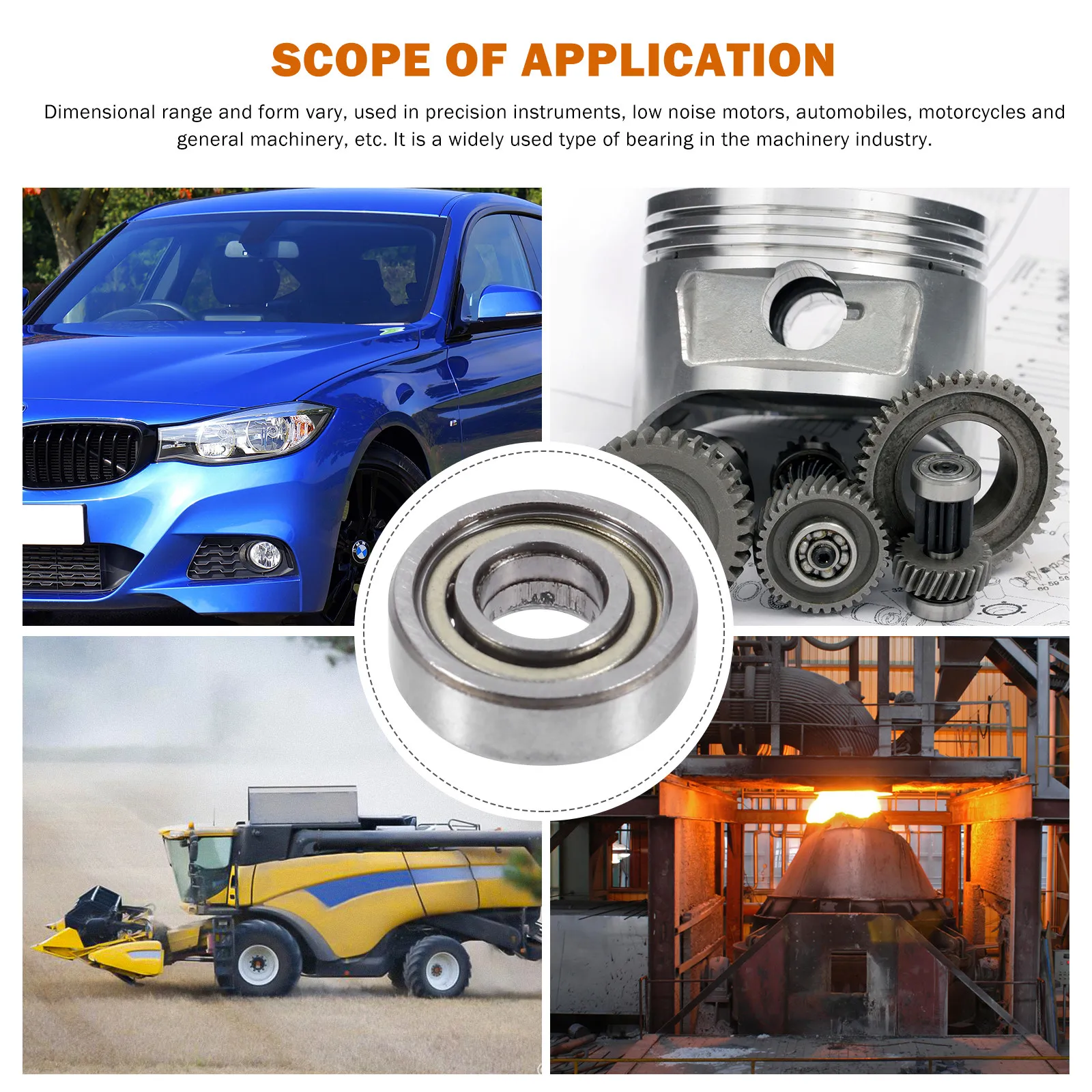 20Pcs Miniature Deep Groove Ball Bearings Carbon Steel Pre-Lubricated Metal Mini Bearing Low Noise High Speed Radial Axial Load