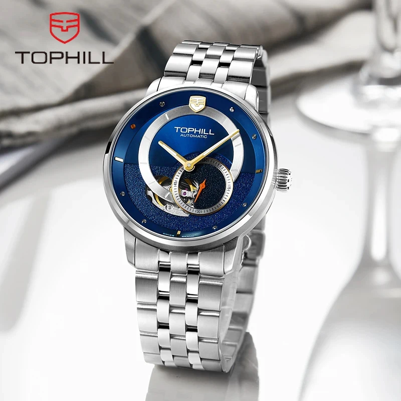 

TOPHILL Special Design Men's Mechanical Watches Automatic Movement Watch for Men 50m Water Resistant Wristwatch Sapphire Glass