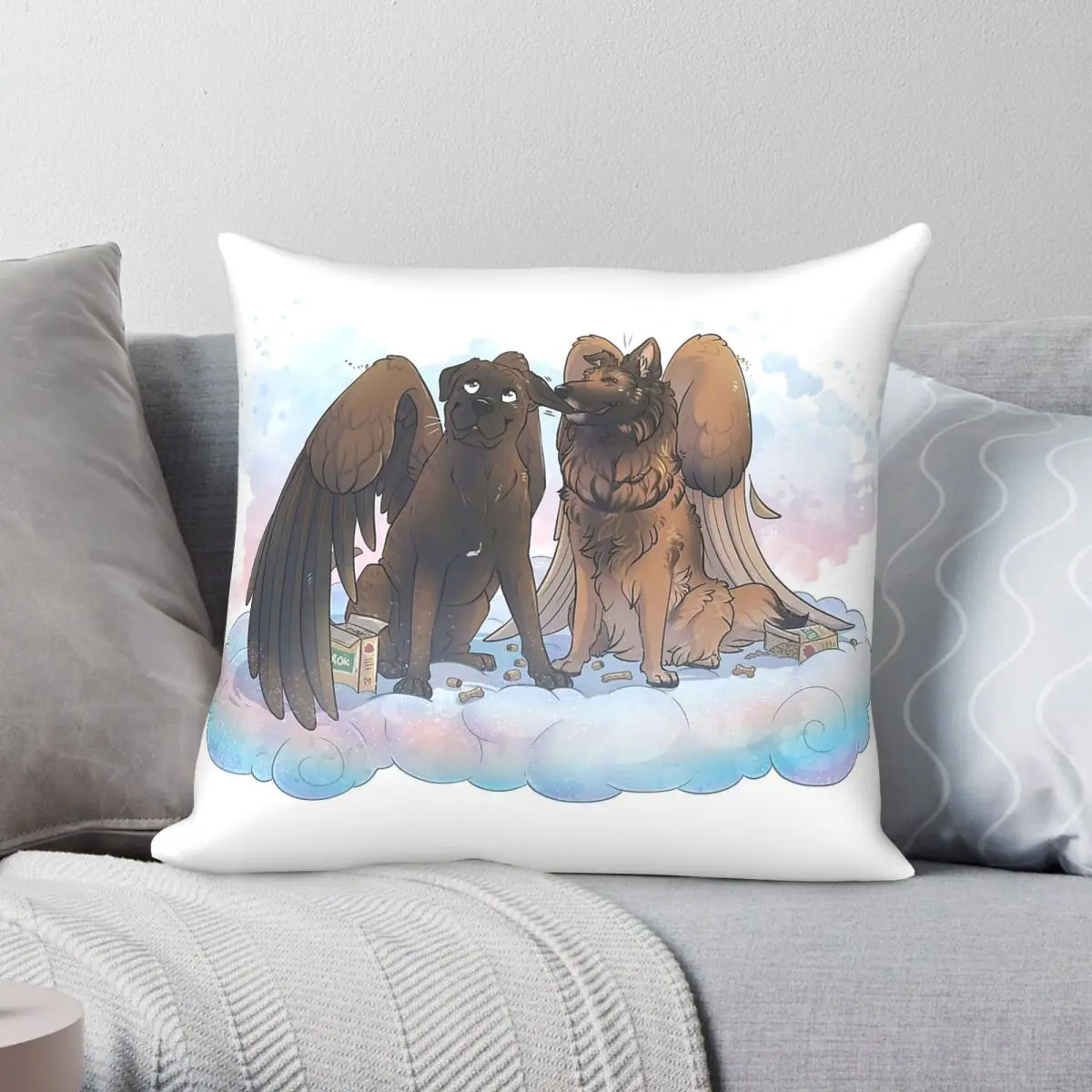 Diablo And Finook Square Pillowcase Polyester Linen Velvet Printed Zip Decor Sofa Seater Cushion Cover 45x45