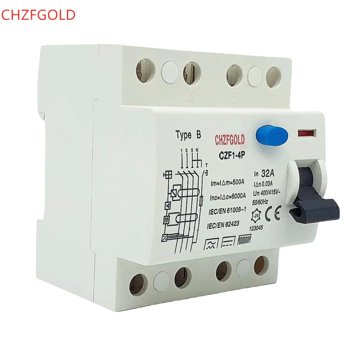 

AC ELCB 4 Pole 40A 63A 30mA 100mA 300mA RCD ELCBTypeB TypeAC A Type RCCB Residual Current Circuit Breaker