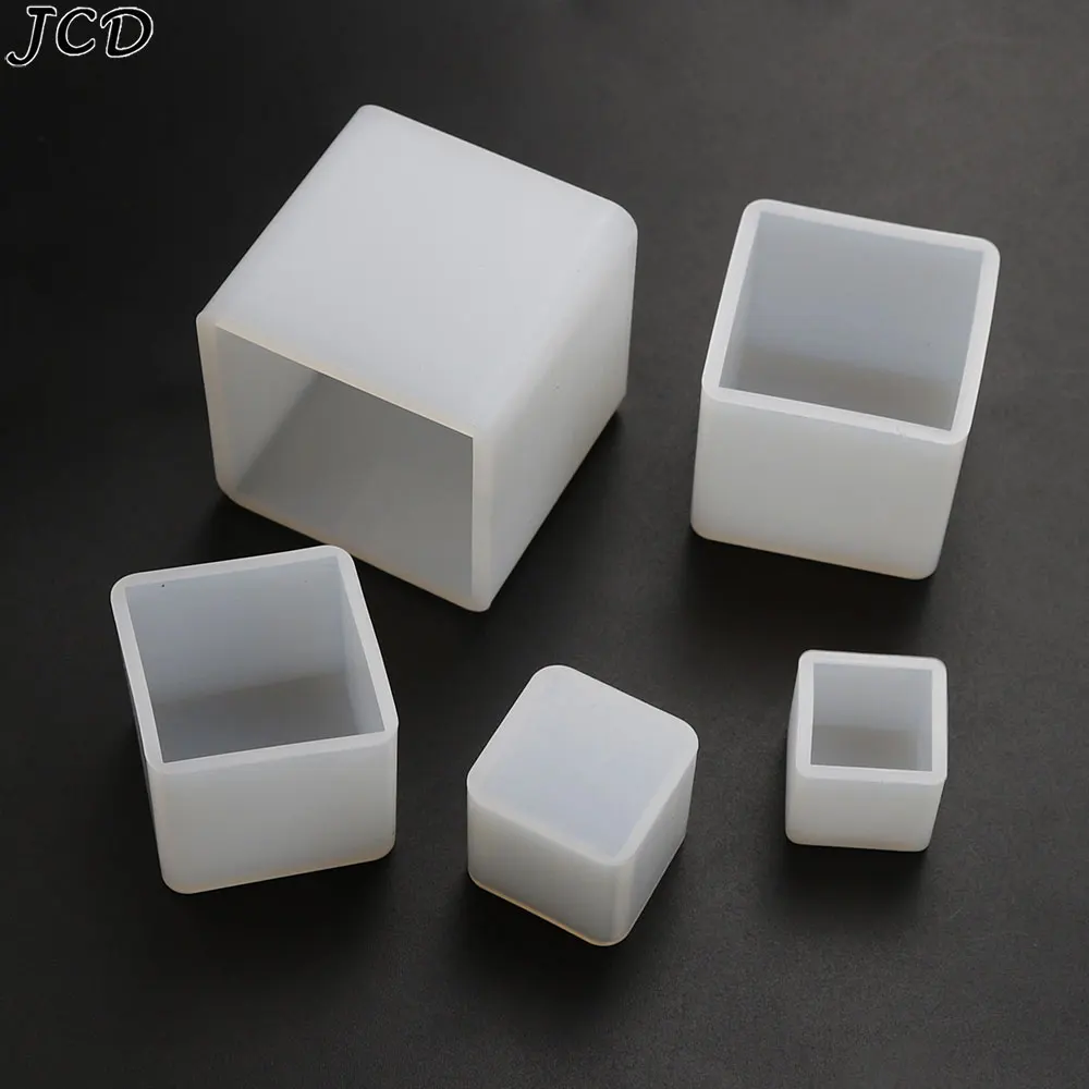 JCD 20-70mm formy z żywicy epoksydowej kwadratowy kształt sześcianu świeca silikonowe formy kryształowe DIY gipsowe rękodzieło odlewanie formy silikonowe