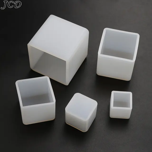 JCD 20-70mm formy z żywicy epoksydowej kwadratowy kształt sześcianu świeca silikonowe formy kryształowe DIY gipsowe rękodzieło odlewanie formy silikonowe