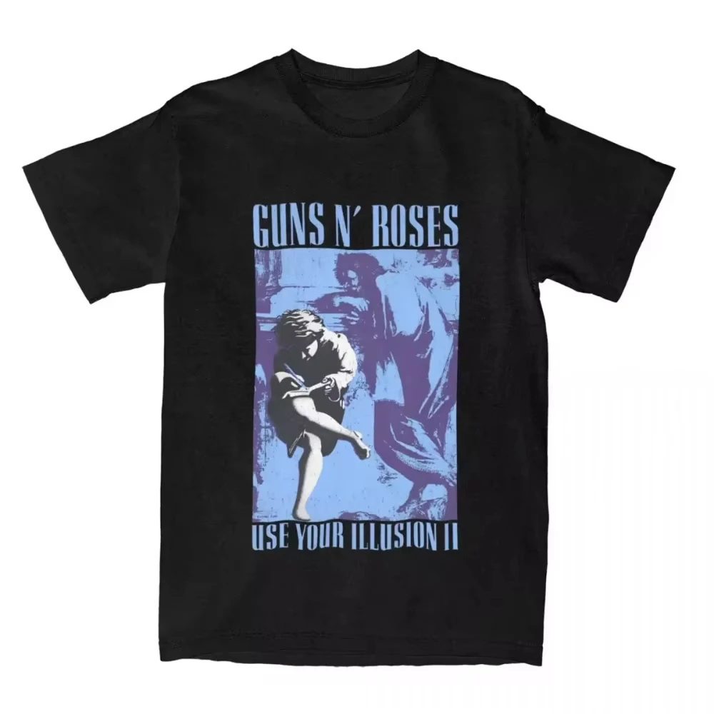 

Guns N Roses Use Your Illusion Band Accessories Cotton T-Shirt Men and Women Funny Summer Tees Women's Clothing Graphic T Shirts